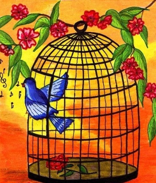 oiseau en cage